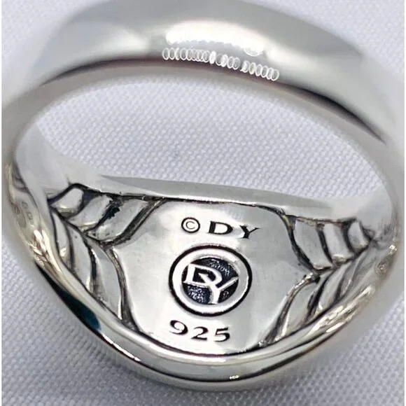David Yurman Signet Sterling Silver 925 Size 8 .75